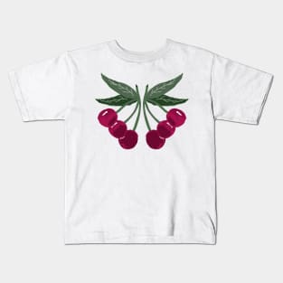 Burgundy Cherry Pie Kids T-Shirt